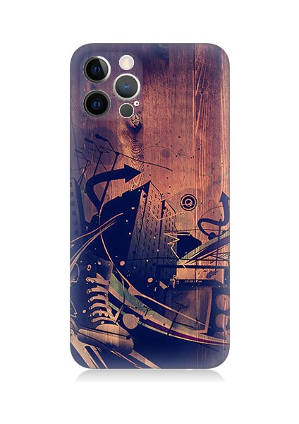 Apple iPhone 12 Pro Max Uyumlu Karanlık Tiyatro Desenli Silikon Kılıf