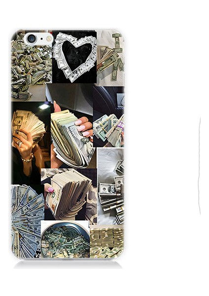 Apple iPhone 6 Plus Uyumlu Para ve Aşk Desenli Silikon Kılıf