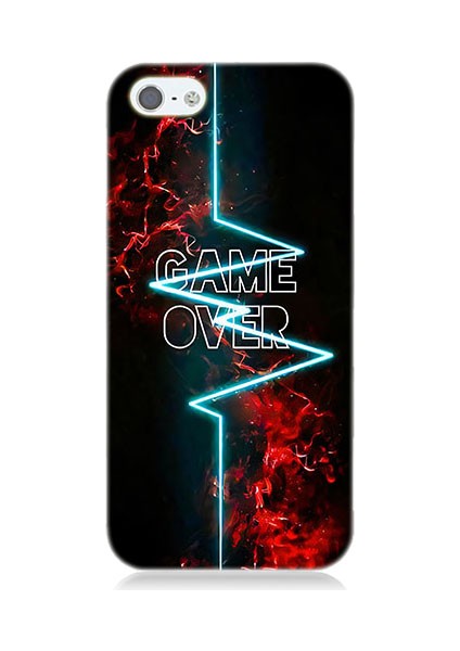 Apple iPhone 5 Uyumlu Oyun Bitti Desenli Silikon Kılıf