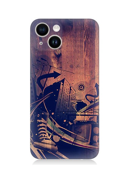 Apple iPhone 14 Uyumlu Karanlık Tiyatro Desenli Silikon Kılıf