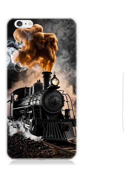 Apple iPhone 6 Plus Uyumlu Kara Tren Desenli Silikon Kılıf