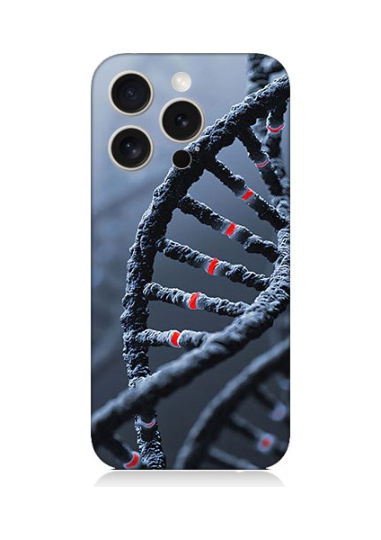 Apple iPhone 15 Pro Uyumlu Dna Sarmalı Desenli Silikon Kılıf