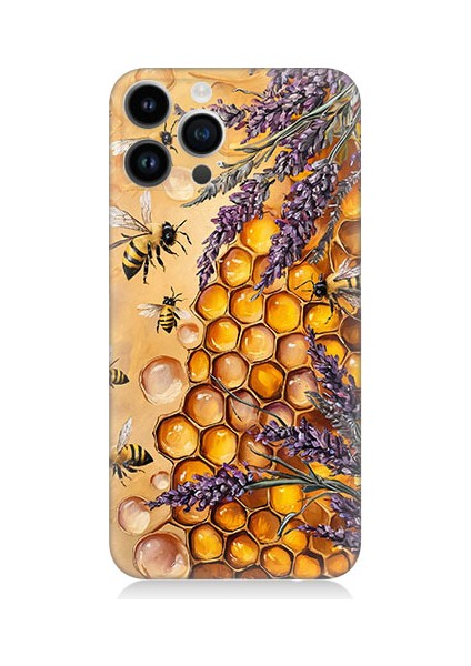 Apple iPhone 14 Pro Max Uyumlu Bal Peteği Desenli Silikon Kılıf