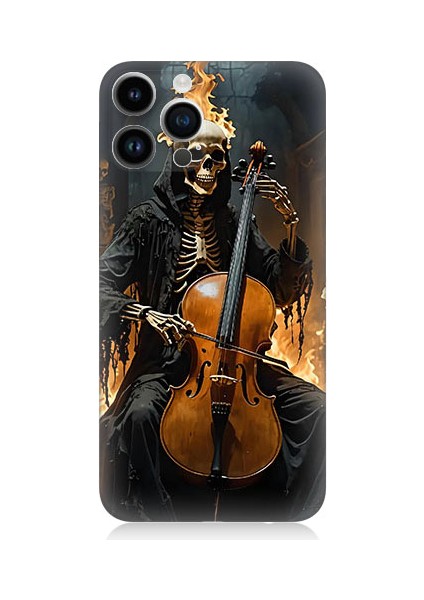 Apple iPhone 14 Pro Max Uyumlu Iskelet Çello Desenli Silikon Kılıf