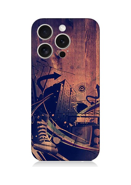 Apple iPhone 15 Pro Max Uyumlu Karanlık Tiyatro Desenli Silikon Kılıf