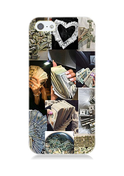 Apple iPhone 5 Uyumlu Para ve Aşk Desenli Silikon Kılıf
