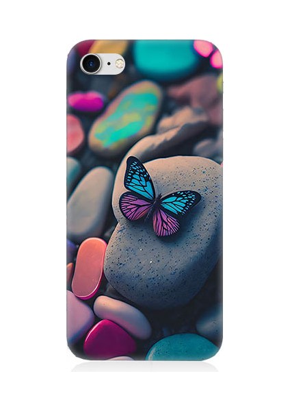 Apple iPhone 8 Plus Uyumlu Renkli Taş Desenli Silikon Kılıf