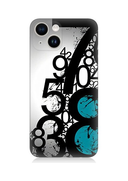 Apple iPhone 14 Plus Uyumlu Sayısal Karmaşa Desenli Silikon Kılıf