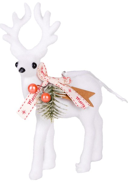Yılbaşı Ağaç Süsü Geyik Beyaz 15x22 Cm. modelleri