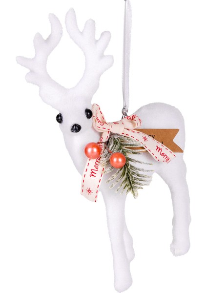 Yılbaşı Ağaç Süsü Geyik Beyaz 15x22 Cm. indirimleri