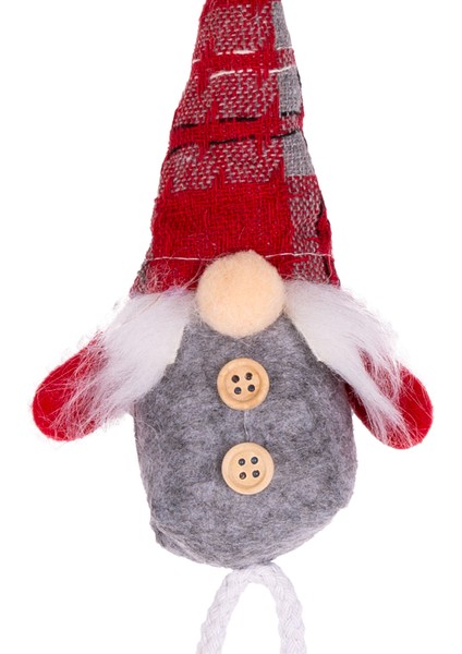Yılbaşı Süsü Noel Baba Figürü Gri-Kırmızı 6X5X30 Cm. fiyatları