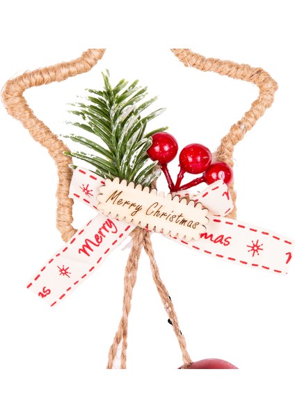 Yılbaşı Ağaç Süsü Yıldız Çanlı Kırmızı 9X14 Cm. fiyatları