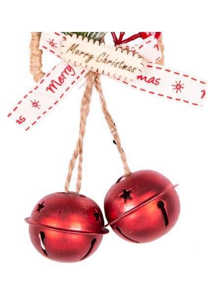 Yılbaşı Ağaç Süsü Yıldız Çanlı Kırmızı 9X14 Cm. modelleri