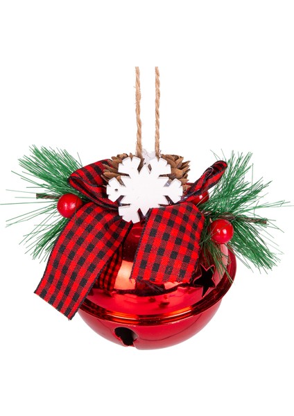 Yılbaşı Ağaç Süsü Çıngıraklı Yılbaşı Topu 3'lü Set Kırmızı 8x9 Cm. modelleri