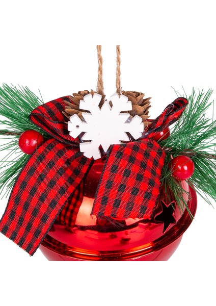 Yılbaşı Ağaç Süsü Çıngıraklı Yılbaşı Topu 3'lü Set Kırmızı 8x9 Cm. fırsatları