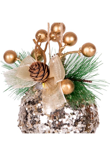 Yılbaşı Ağaç Süsü Yılbaşı Topu 3'lü Set Şampanya 8 Cm. fiyatları