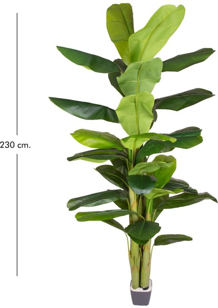 Yapay Muz Ağacı Gerçek Dokulu 38 Yaprak Yeşil 230 Cm. modelleri