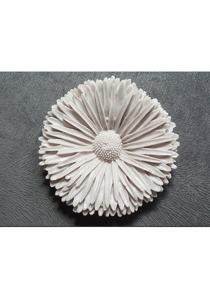 11cm Büyük Kasımpatı Çiçek Silikon Kalıp K-372, Polyester Taş Tozu Alçı Mum Kalıbı