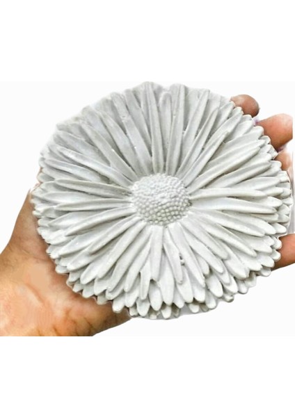 11cm Büyük Kasımpatı Çiçek Silikon Kalıp K-372, Polyester Taş Tozu Alçı Mum Kalıbı