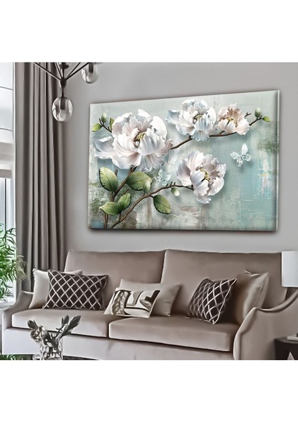 Dekoratif Tablonuz Dekoratif Modern Şık Çiçek Hd Baskı Kanvas Tablo E31