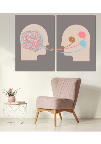 SPSK11 - Danışanını - Hastasını Dinleyen Psikolog, Psikoterapi, Psikoloji Hd Baskı Kanvas Tablo