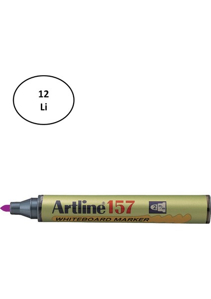 Artline 157 Tahta Kalemi Mor 12'li