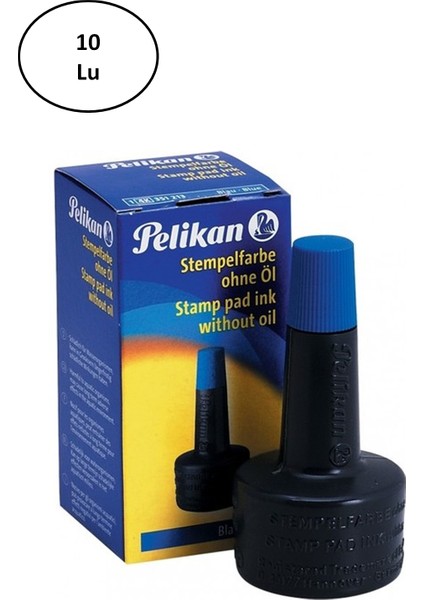 Pelikan Stampa Mürekkebi Mavi 28 ml 10'lu