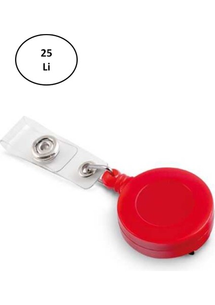 Mas Plastik Yoyo YUVARLAK-32MM-KANCALI-KLIPSLI-KIRMIZI