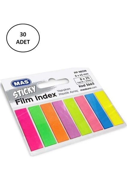 Mas Index Film 25 * 8 Renk 10 mm Genişliği