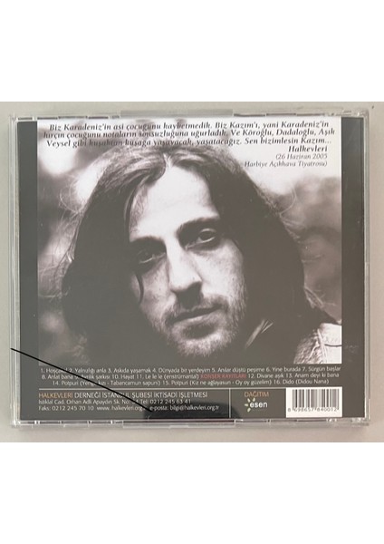 Kazım Koyuncu Dünyada Bir Yerdeyim CD (Orjinal Dönem Baskı Cd)