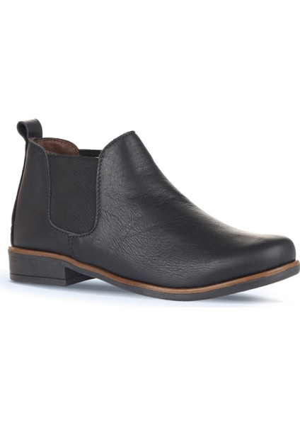 Siyah Deri Kadın Düz Bot 01WD3810 01WD3810 fiyatları
