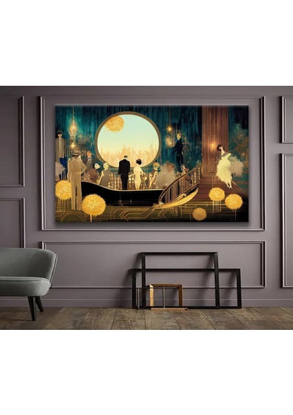 Restaurat ve Mutluluk Tasaım Hd Baskı Kanvas Tablo