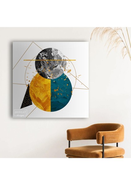 Exclusive Sanatsal Soyut Geometrik Dekoratif Hd Baskı Kanvas Tablo