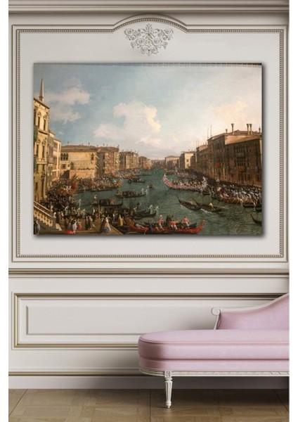 A Regatta On The Grand Canal Hd Baskı Kanvas Tablo
