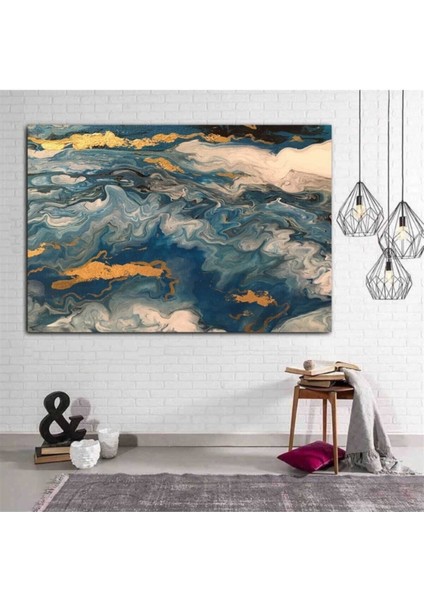 Harikabirev Yağlı Boya Görünümlü Soyut Tablo Premium Kalite Dekoratif Hd Baskı Kanvas Tablo N12