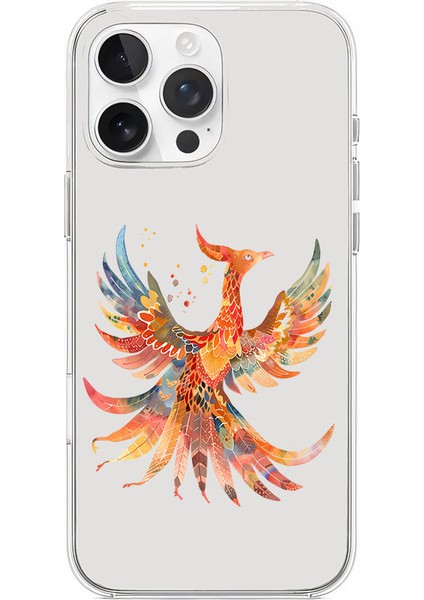 Apple iPhone 16 Pro Uyumlu Anka Kuşu Desenli Silikon Kılıf