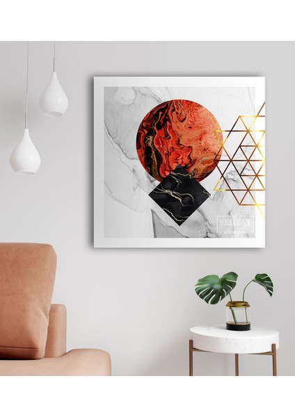 Exclusive Sanatsal Soyut Geometrik Dekoratif Hd Baskı Kanvas Tablo