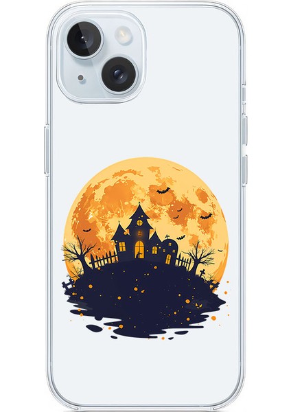 Apple iPhone 14 Plus Uyumlu Perili Köşk Desenli Silikon Kılıf