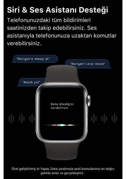 Watch 7 Arama Yapan Tansiyon Nabız Kalori Ölçer Iphone Android Uyumlu Akıllı Saat