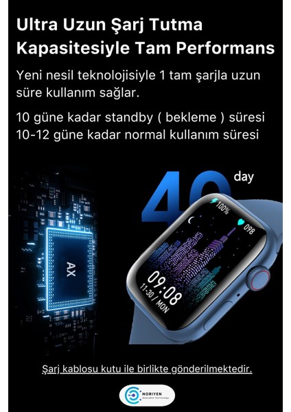 Watch 7 Arama Yapan Tansiyon Nabız Kalori Ölçer Iphone Android Uyumlu Akıllı Saat