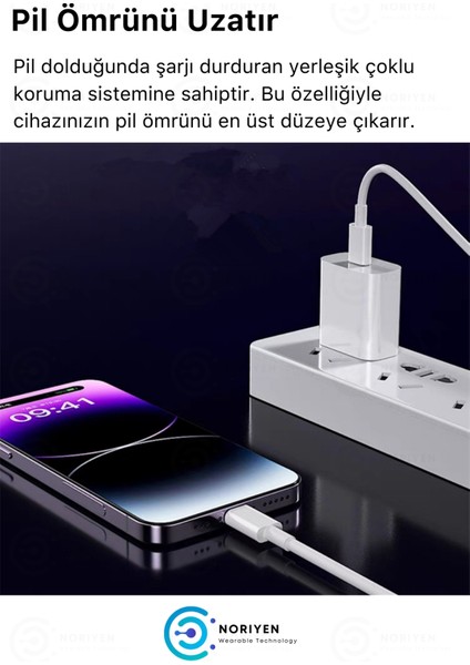 iPhone Tüm Serilere Uyumlu 20W Hızlı Şarj Aleti 6 7 8 x 11 12 13 14 15 Için Type-C Girişli Adaptör Apple Şarz Lightning Plus Pro Max Nry