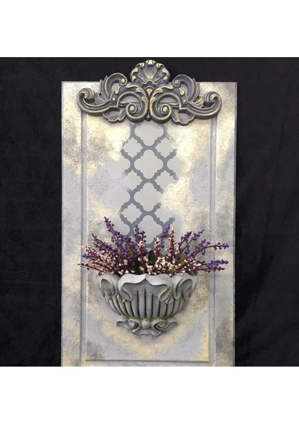 Duvar Süsü Saksı, Dekor Saksısı Silikon Kalıp K-488