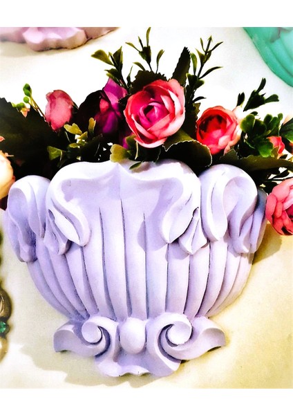 Duvar Süsü Saksı, Dekor Saksısı Silikon Kalıp K-488