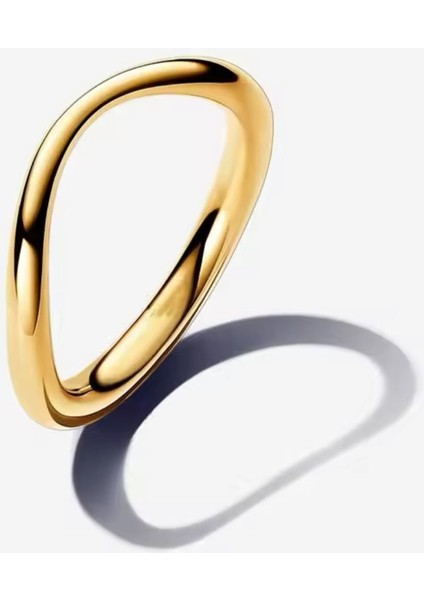 925 Ayar Gold Renk Doğal Şekilli Şerit Yüzük fiyatları