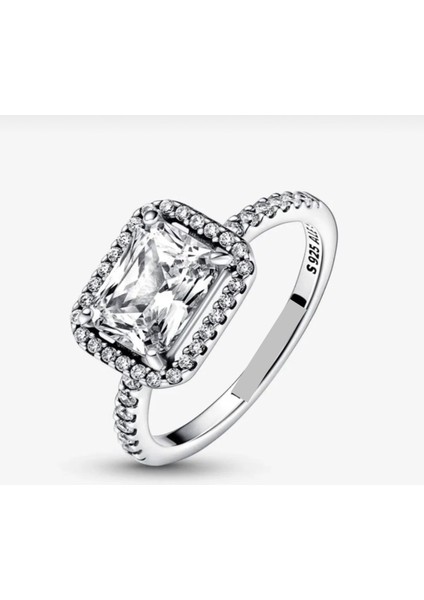 Işıltılı Dikdörtgen Taşlı Yüzük modelleri