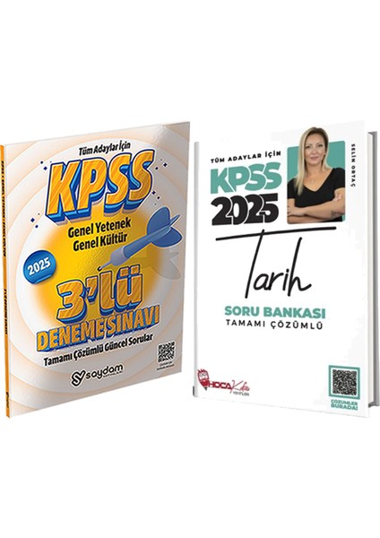 Hoca Kafası 2025 KPSS Tarih Soru Bankası - Saydam Yayınları 2025 KPSS 3lü Deneme Armağan