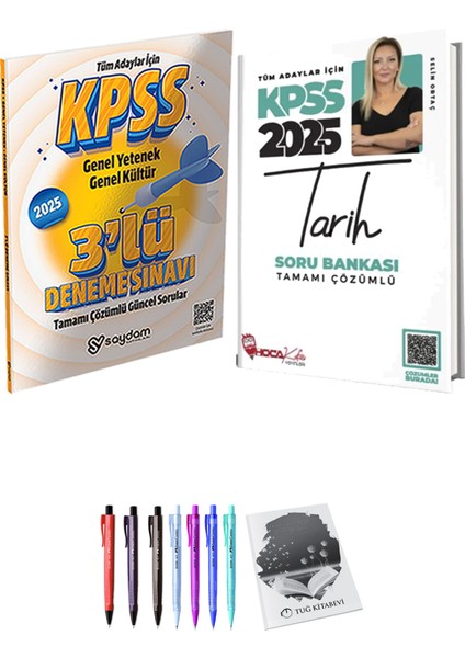 Hoca Kafası 2025 KPSS Tarih Soru Bankası - Saydam Yayınları 2025 KPSS 3lü Deneme + Armağan
