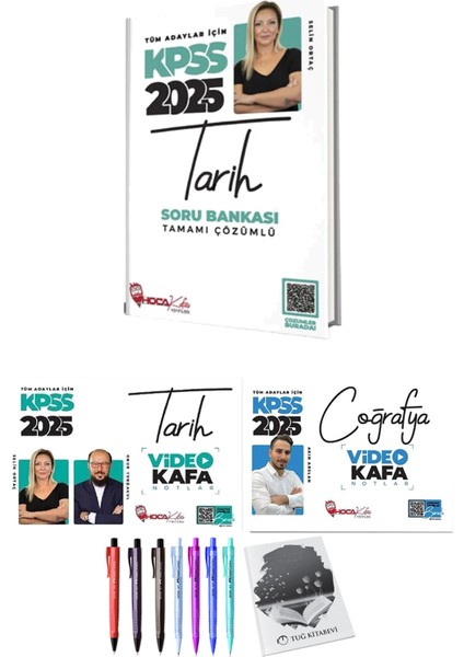 Hoca Kafası 2025 KPSS Tarih Soru Bankası - Hoca Kafası 2025 KPSS Tarih Coğrafya Video Kafa Notlar + Armağan