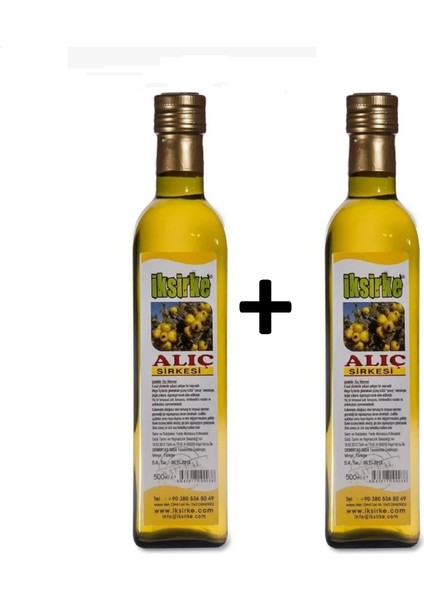 Iksirke Katkısız Doğal Alıç Sirkesi 2 x 500 ml
