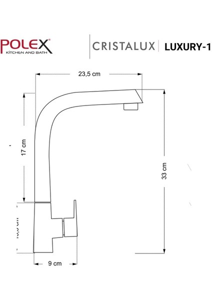 Cristalux Luxury-1 Mutfak Evye Bataryası